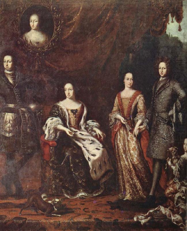 The Caroline envaldet Fellow XI and his family pa 1690- digits, unknow artist